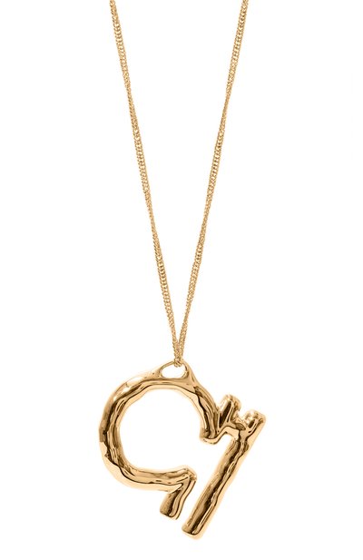 Подвеска на цепочке JIL SANDER золотого цвета по цене 108000 руб., арт. J11UU0023 J12015, фото 3 Подвеска на цепочке JIL SANDER, арт. J11UU0023 J12015, фото 3