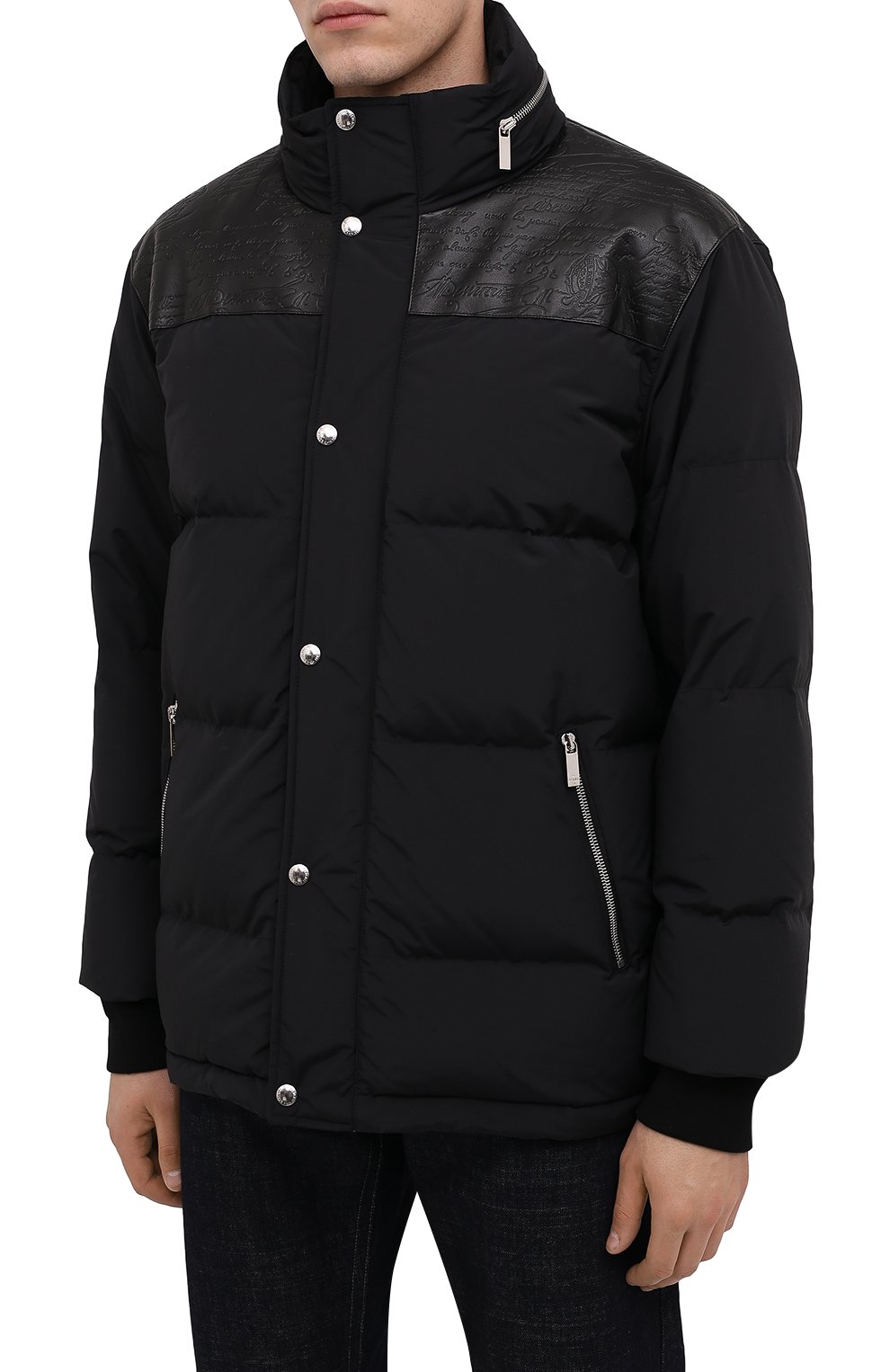 Пуховик с кожаной отделкой BERLUTI, арт. R180BL90-001, фото 4