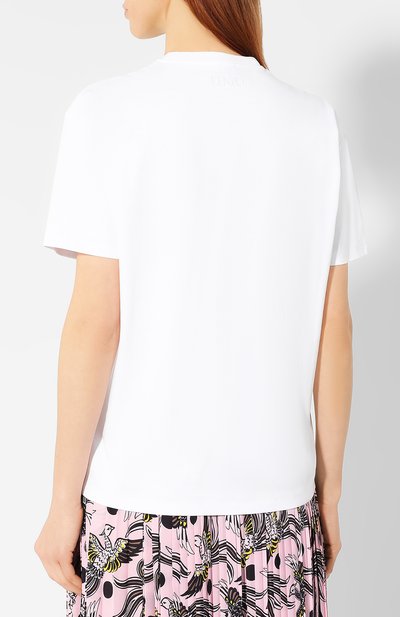 Хлопковая футболка KENZO белого цвета по цене 21750 руб., арт. 2TS751988, фото 4 Хлопковая футболка KENZO, арт. 2TS751988, фото 4