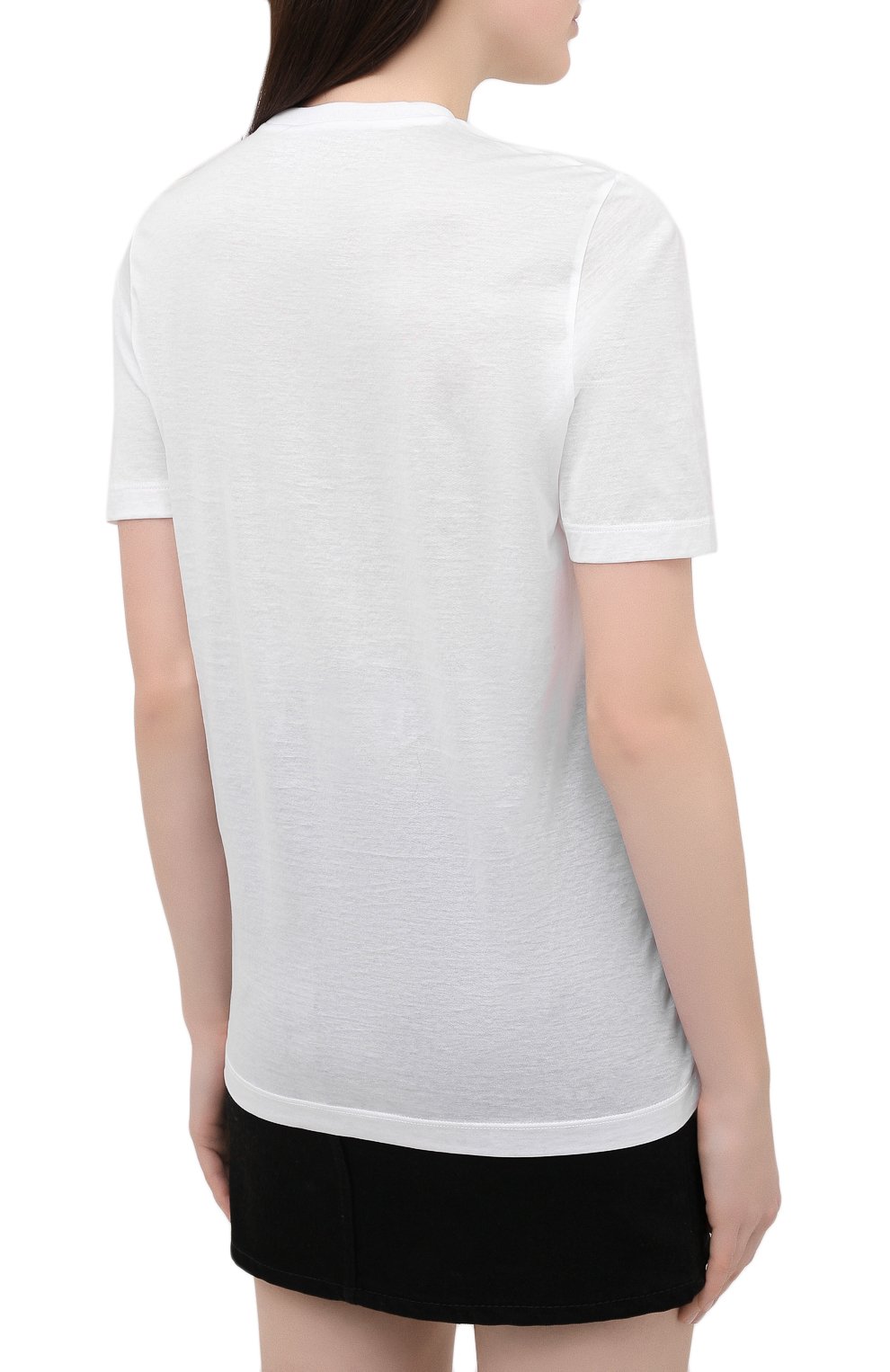 Хлопковая футболка DSQUARED2 белого цвета по цене 22650 руб., арт. S75GD0153/S23848, фото 4 Хлопковая футболка DSQUARED2, арт. S75GD0153/S23848, фото 4