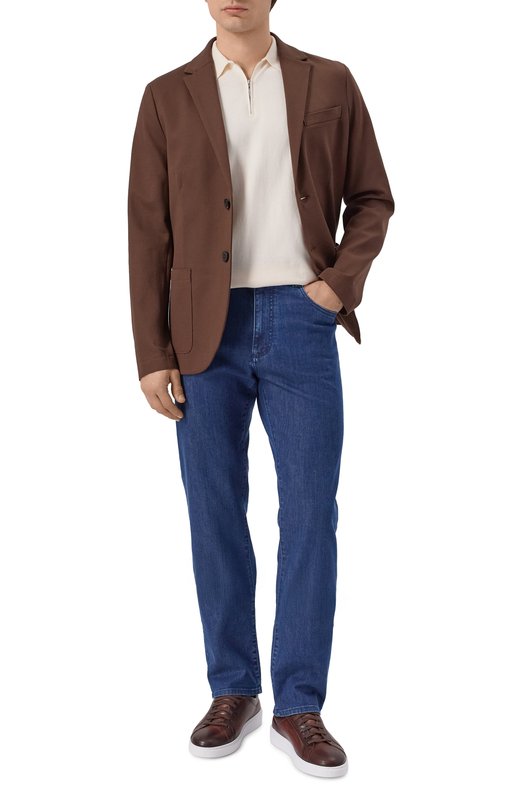 Хлопковый пиджак Harris Wharf London CL8P22PPQ/PPQ Коричневый  CL8P22PPQ/PPQ Фото 3