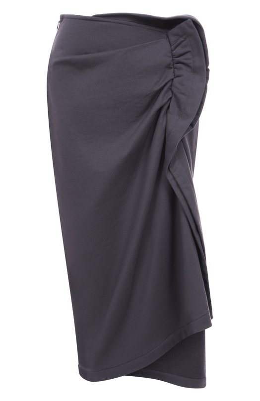 Хлопковая юбка Dries Van Noten 011140-2611-803 Серый 011140-2611-803