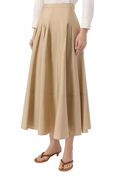 Хлопковая юбка MAX MARA STUDIO, арт. MST0PERA, фото 3
