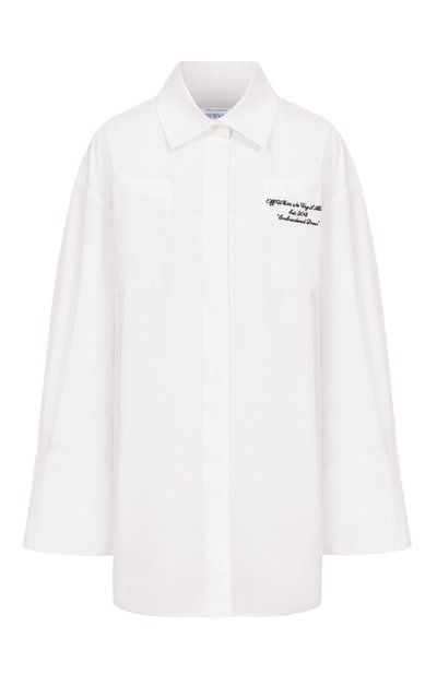 Хлопковое платье-рубашка OFF-WHITE, арт. 0WDG009S25FAB001, фото 1