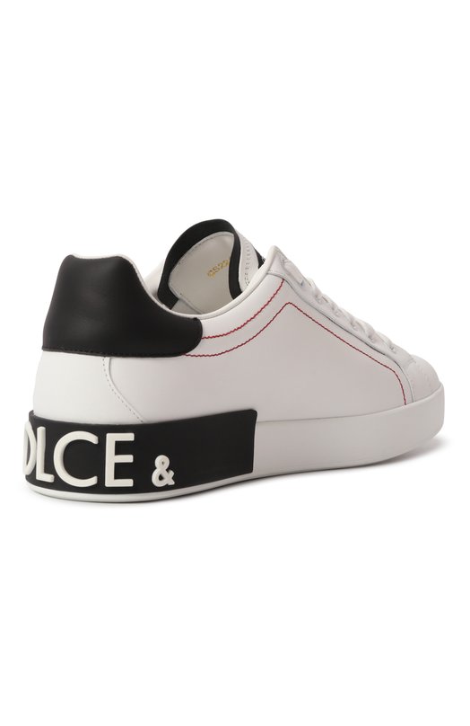 Кожаные кеды Portofino Dolce & Gabbana CS2216/AH526 Белый  CS2216/AH526 Фото 5