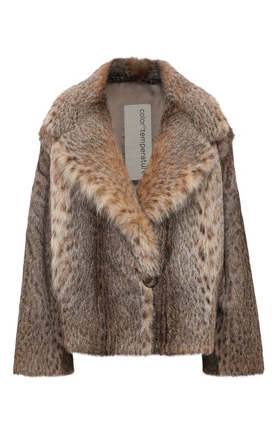Шуба из меха рысевидной кошки COLOR TEMPERATURE, арт. К-9/221, фото 1