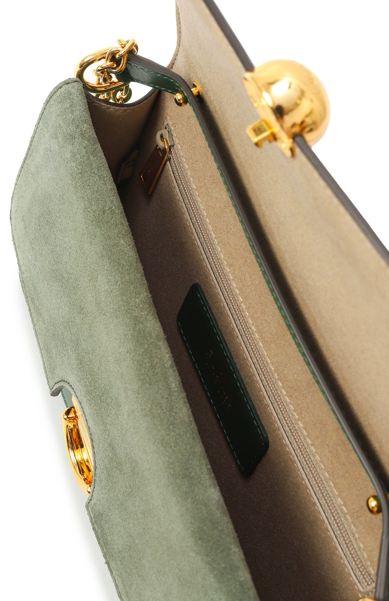 Женская сумка furla sfera small FURLA зеленого цвета, арт. WB01515/BX0428 | Фото 5 (Ремень/цепочка: На ремешке; Размер: small; Материал: Натуральная кожа)