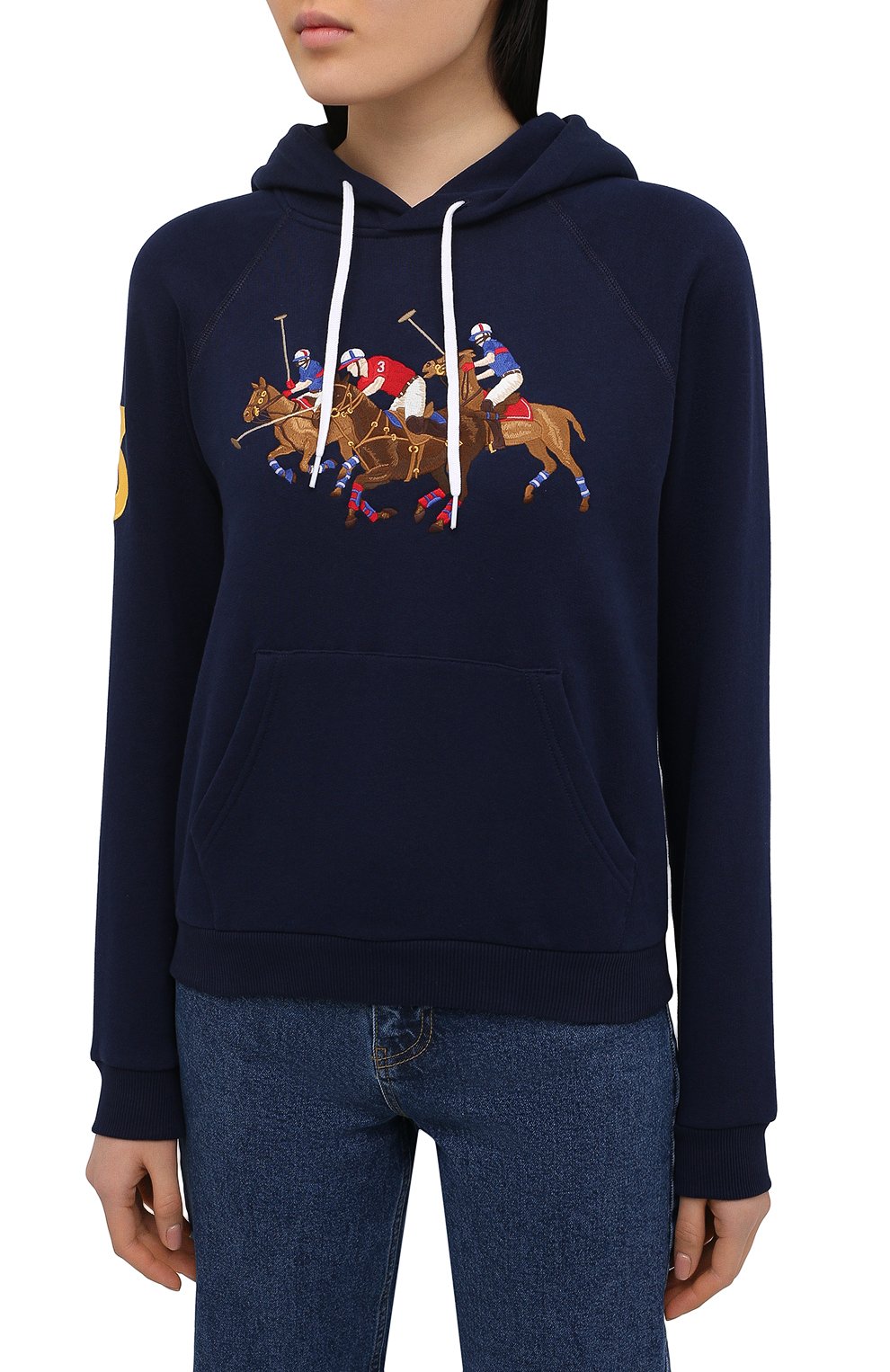 Хлопковое худи POLO RALPH LAUREN темно-синего цвета по цене 18800 руб., арт. 211792456, фото 3 Хлопковое худи POLO RALPH LAUREN, арт. 211792456, фото 3