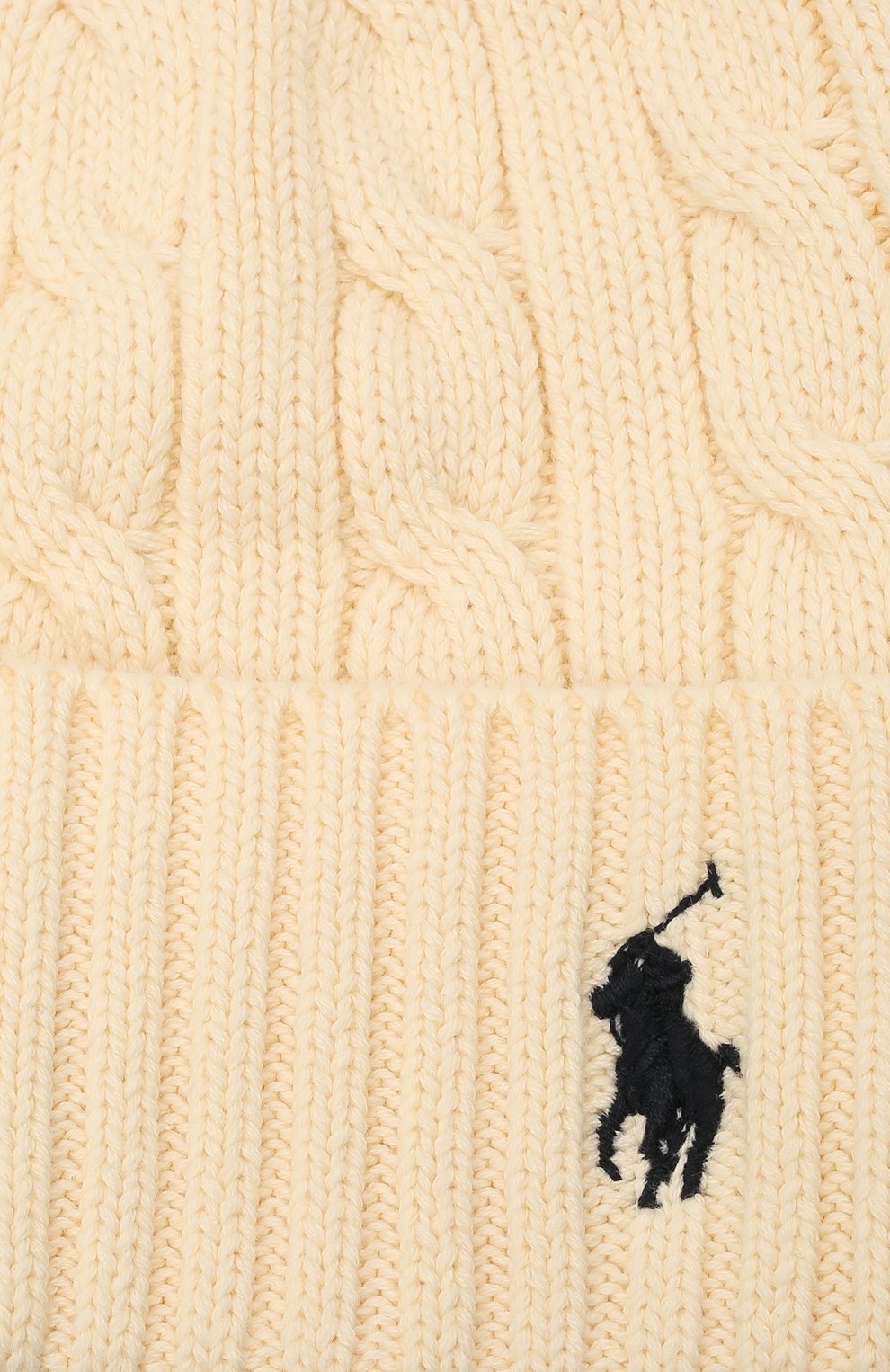 Хлопковая шапка POLO RALPH LAUREN кремового цвета по цене 8995 руб., арт. 455849474, фото 3 Хлопковая шапка POLO RALPH LAUREN, арт. 455849474, фото 3