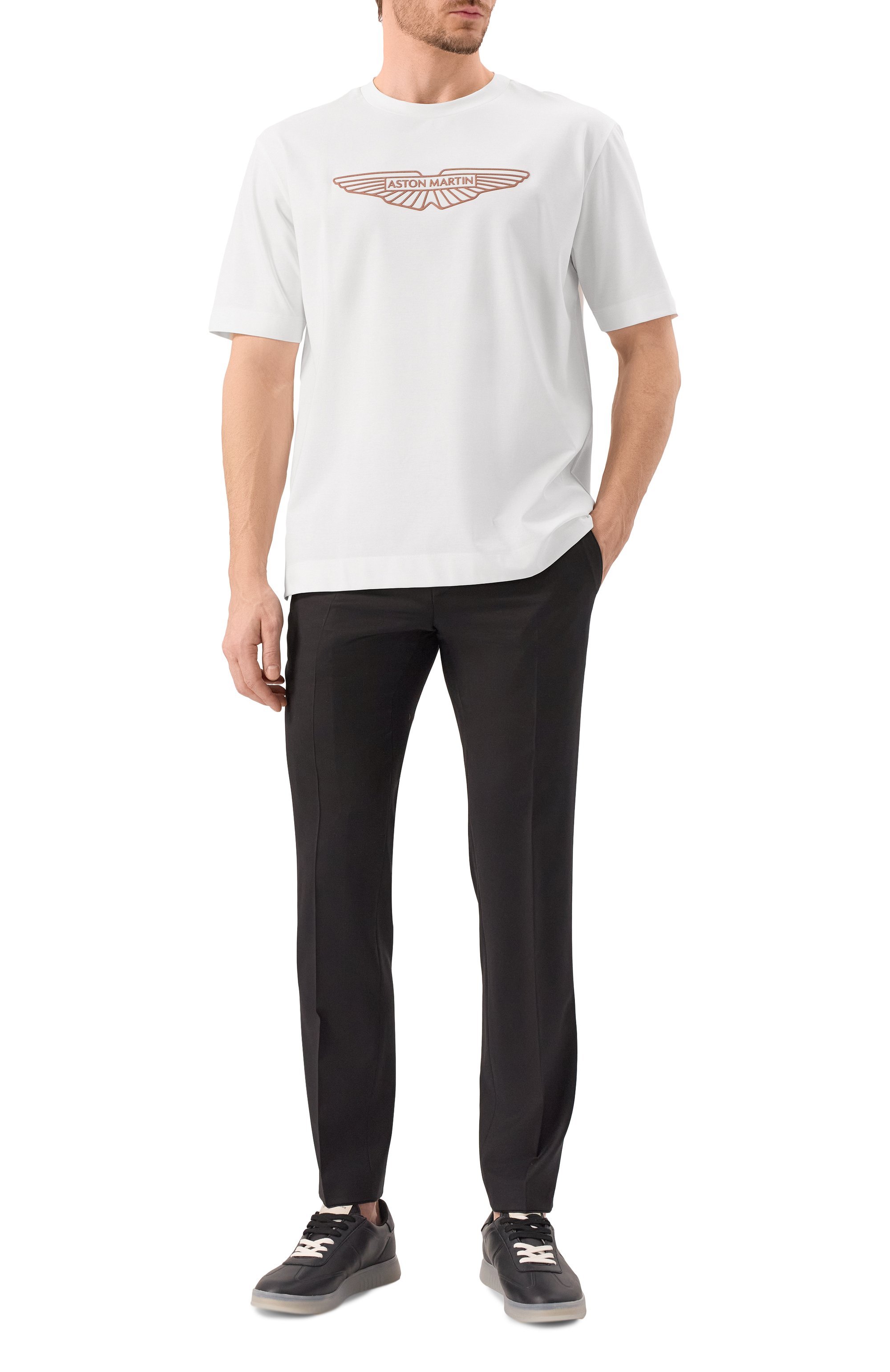 Хлопковая футболка boss x aston martin BOSS CAMEL, арт. 50537881, фото 2