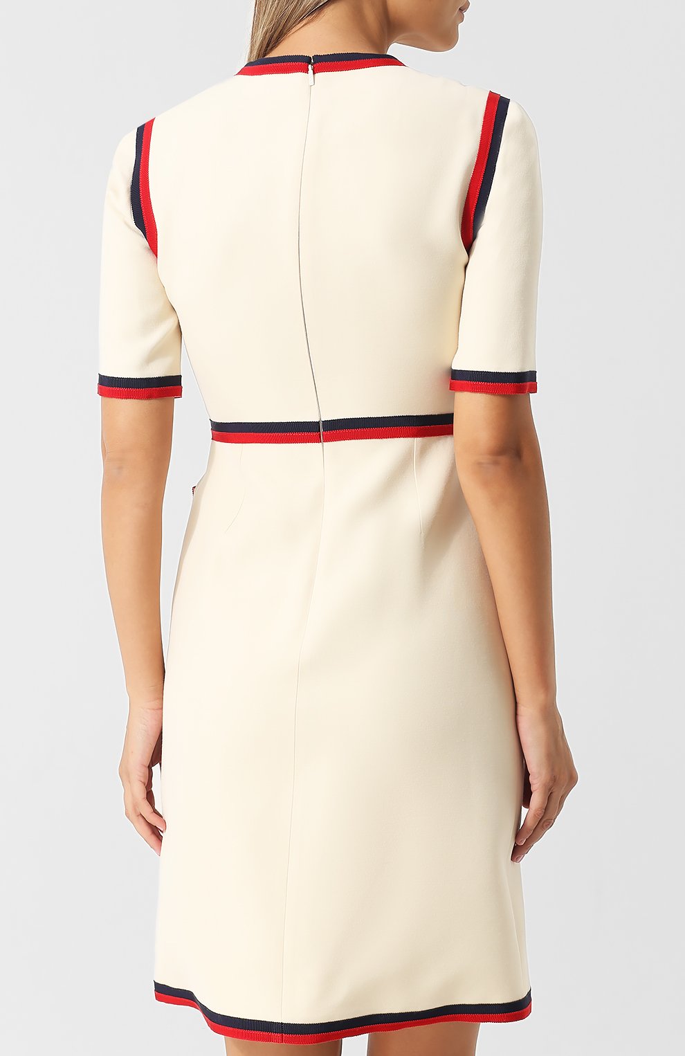 Приталенное мини-платье из смеси шерсти и шелка GUCCI, арт. 475850/ZHM88, фото 4