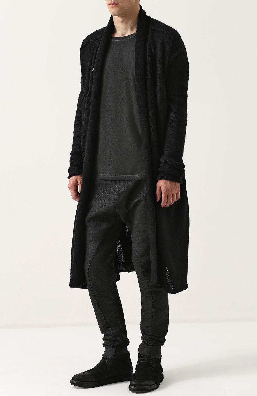 Удлиненный кардиган из смеси шерсти и льна с кашемиром MASNADA, арт. M19M09, фото 2