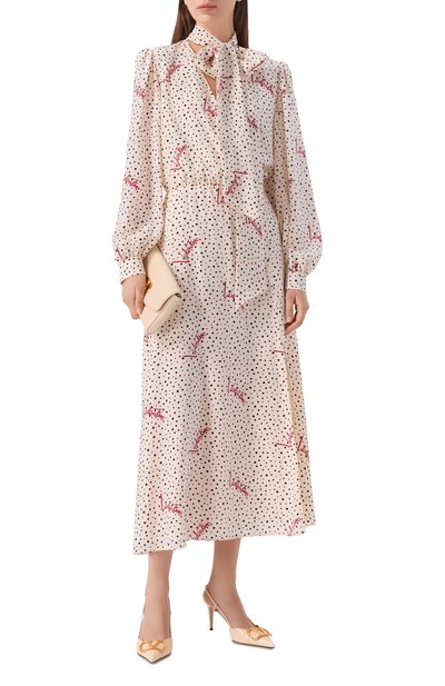 Женское шелковое платье VALENTINO, арт. 9B3VAKR5/A9N