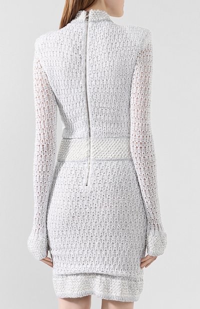 Платье BALMAIN белого цвета по цене 549500 руб., арт. SF26265/K492, фото 4 Платье BALMAIN, арт. SF26265/K492, фото 4
