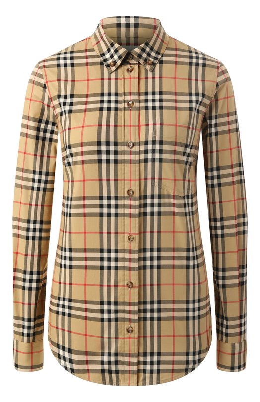 Хлопковая рубашка Burberry 8022284 Бежевый 8022284