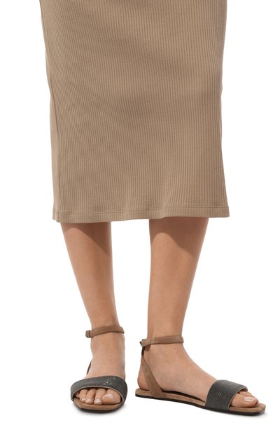 Замшевые сандалии BRUNELLO CUCINELLI, арт. MZSFCB1321, фото 3