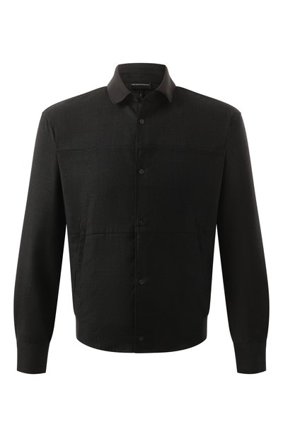 Мужская рубашка из шерсти и вискозы EMPORIO ARMANI, арт. 6D1C61/1NVCZ