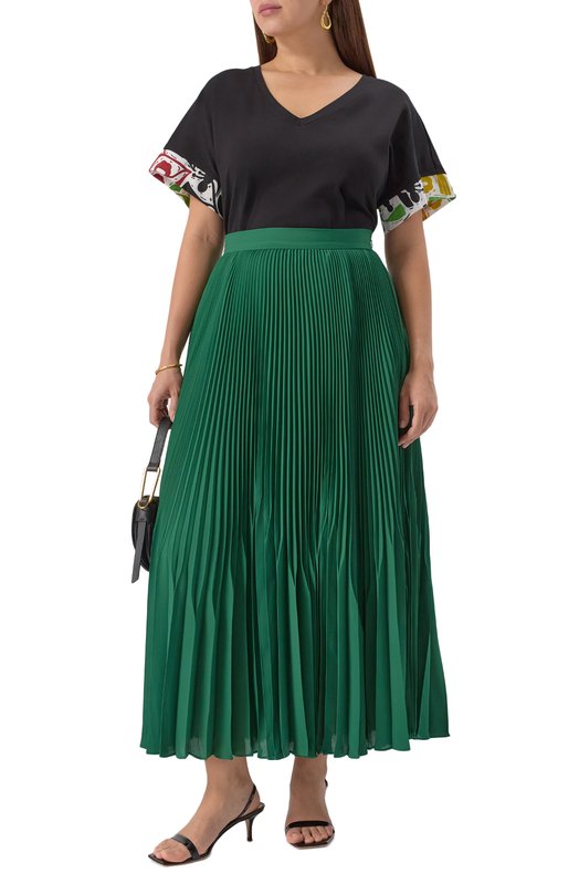 Плиссированная юбка Max Mara Studio TIM0TE0 Зелёный  TIM0TE0 Фото 2