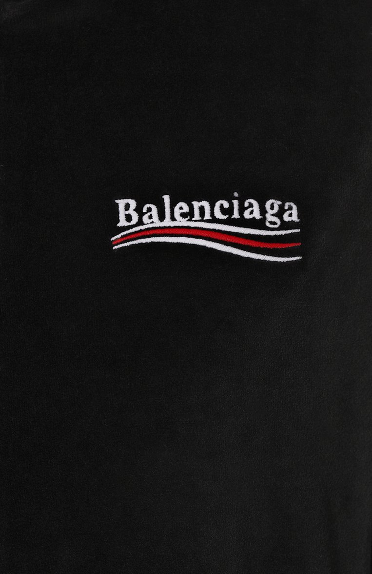 Женский хлопковая толстовка BALENCIAGA черного цвета, арт. 769022/TPVJ8 | Фото 5 (Длина (для топов): Стандартные; Материал внешний: Хлопок; Рукава: Длинные; Стили: Кэжуэл; Женское Кросс-КТ: Кардиган-одежда)
