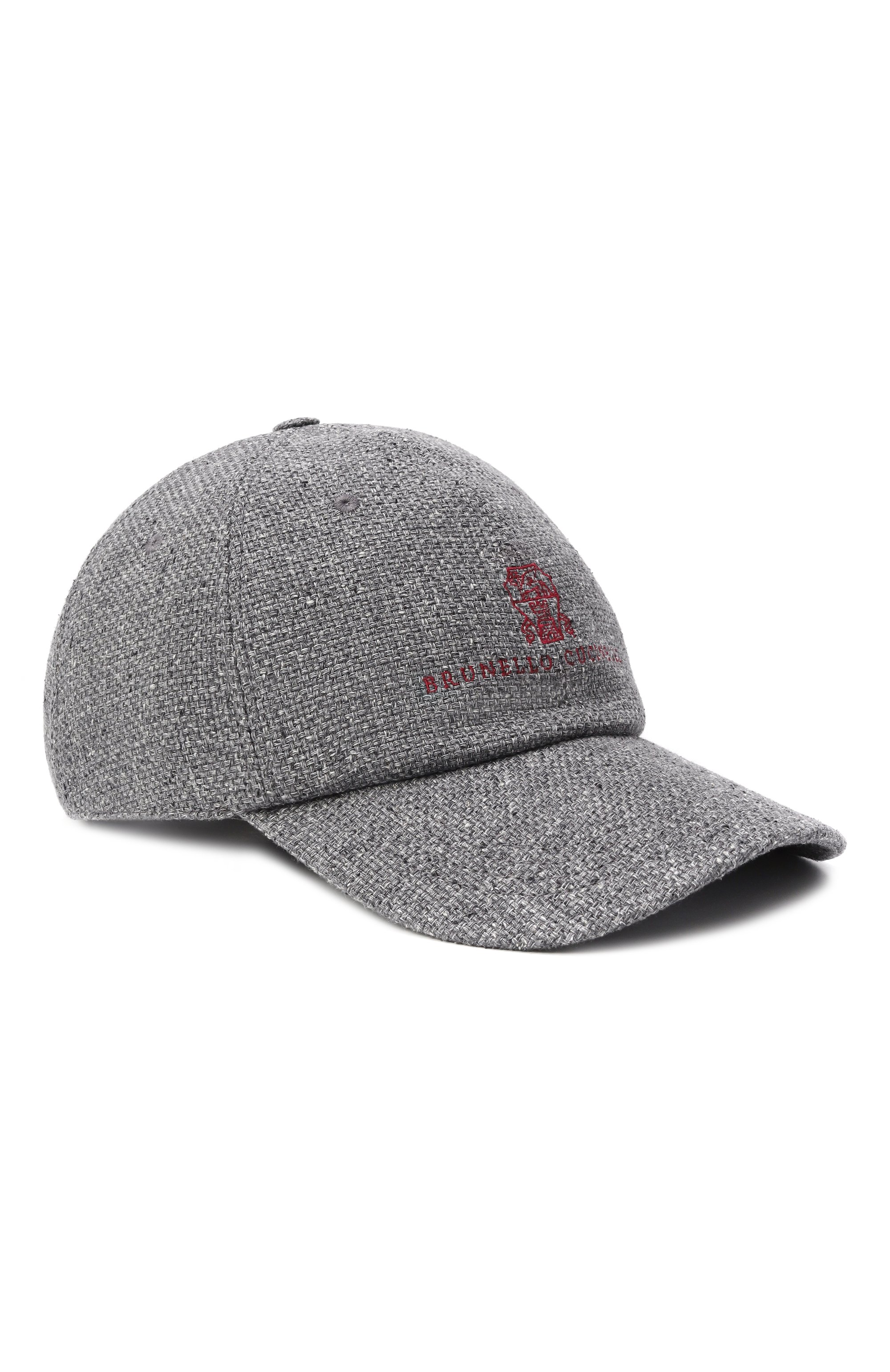 Бейсболка из шелка и льна BRUNELLO CUCINELLI, арт. MZ4039850, фото 1