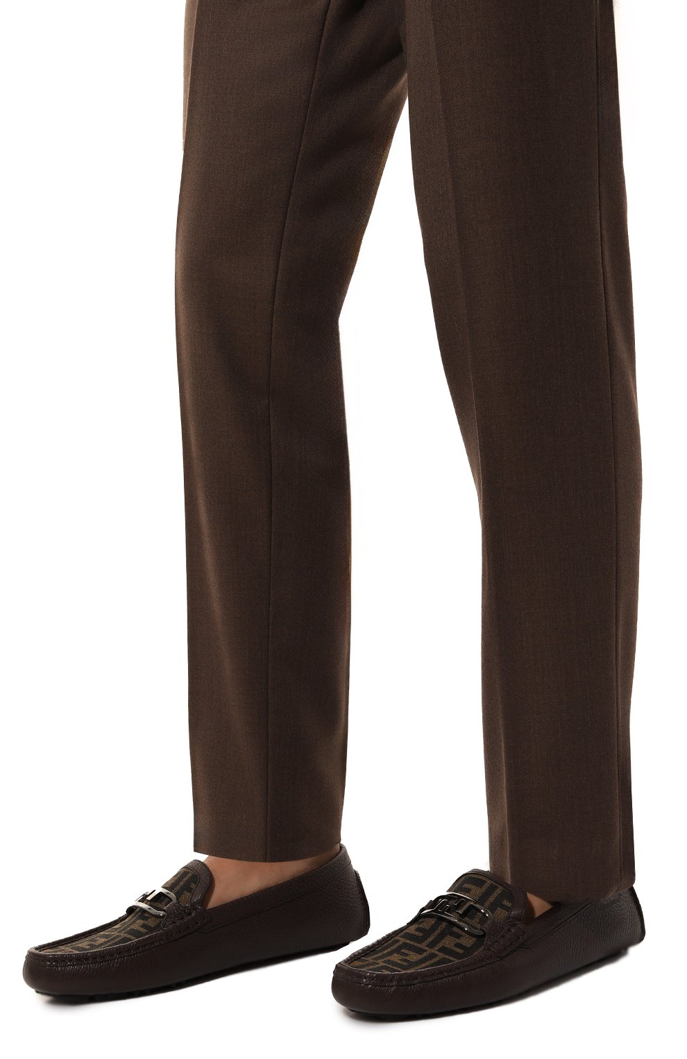 Кожаные мокасины o'lock FENDI, арт. 7D1561 AQZB, фото 3