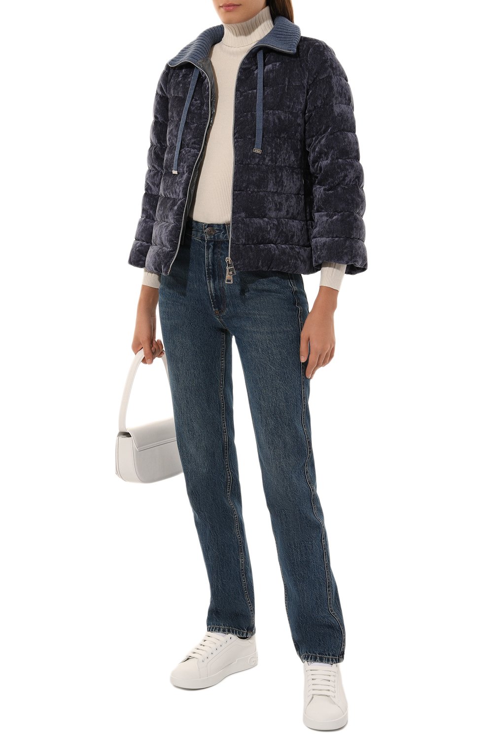 Пуховая куртка из вельвета HERNO темно-синего цвета по цене 87550 руб., арт. PI00125DR/12631, фото 2 Пуховая куртка из вельвета HERNO, арт. PI00125DR/12631, фото 2