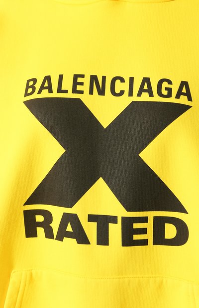 Хлопковое худи BALENCIAGA желтого цвета по цене 54150 руб., арт. 620947/TIVA8, фото 5 Хлопковое худи BALENCIAGA, арт. 620947/TIVA8, фото 5