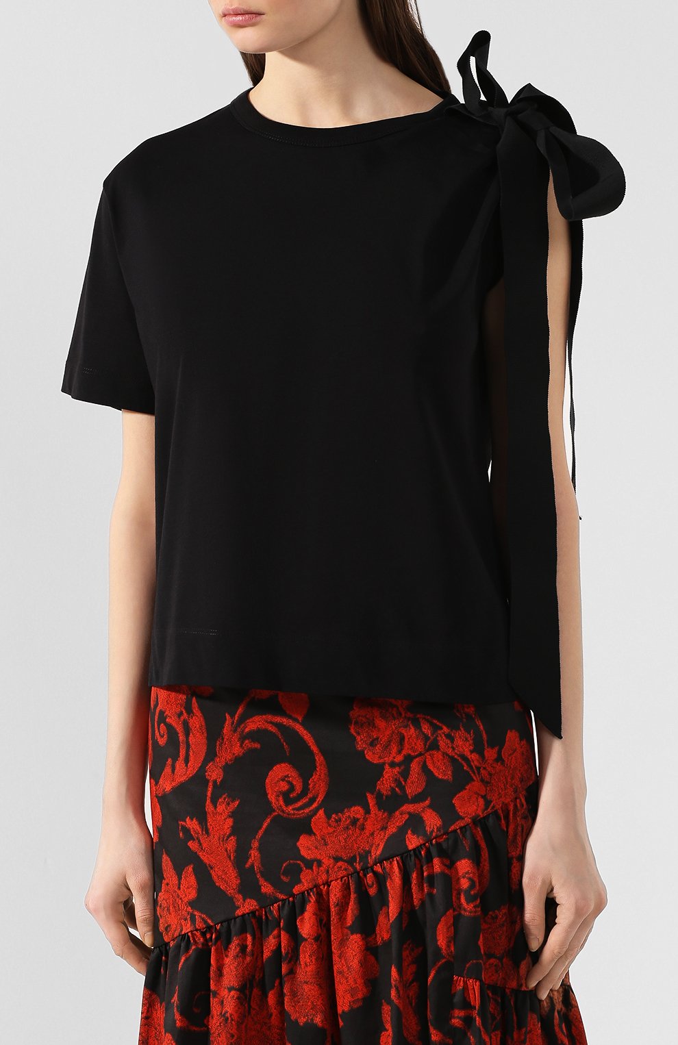 Хлопковая футболка DRIES VAN NOTEN черного цвета по цене 11050 руб., арт. 201-31170-9619, фото 3 Хлопковая футболка DRIES VAN NOTEN, арт. 201-31170-9619, фото 3