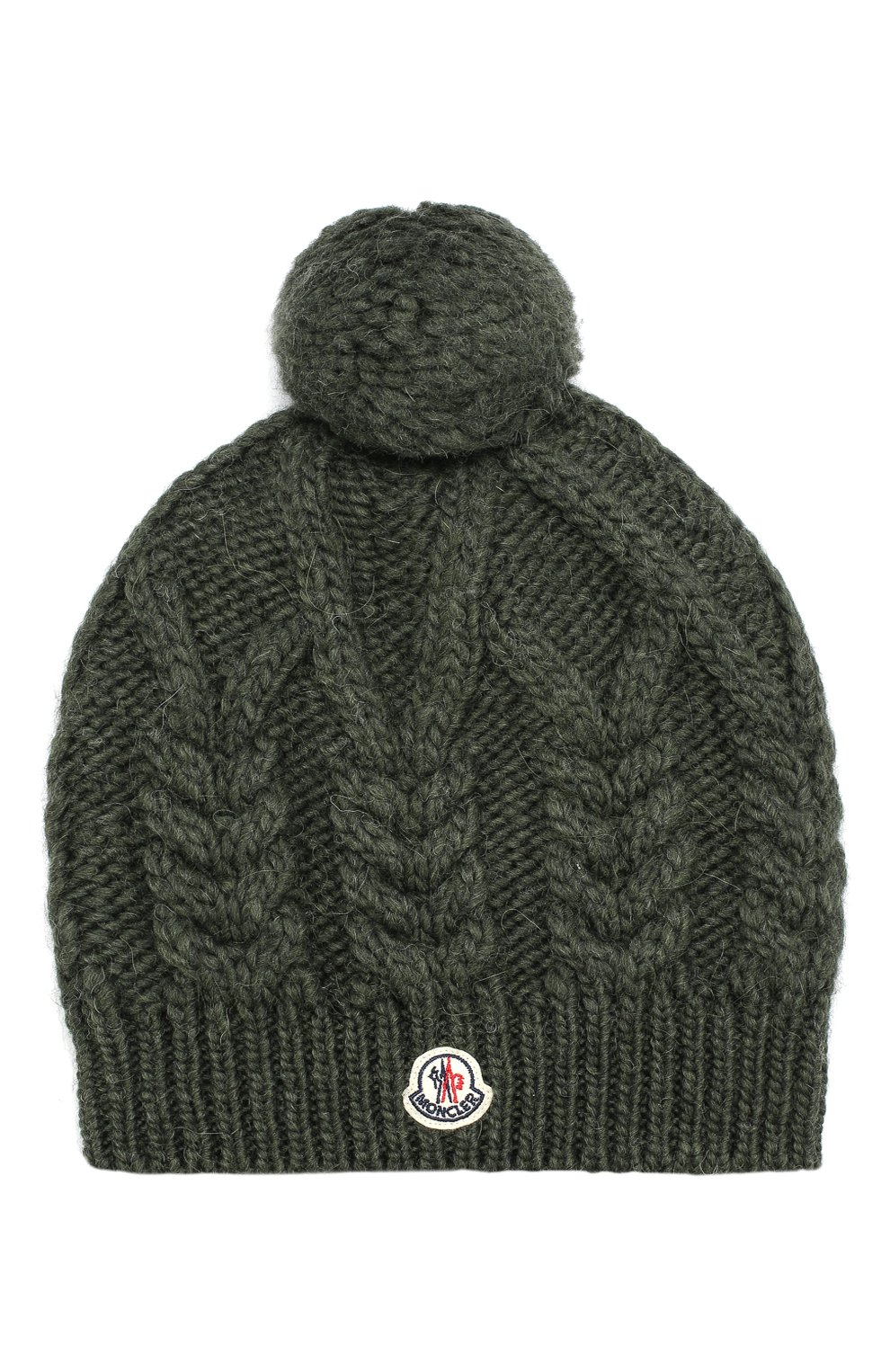 Шерстяная шапка фактурной вязки с помпоном MONCLER, арт. D2-093-00247-00-09918, фото 1