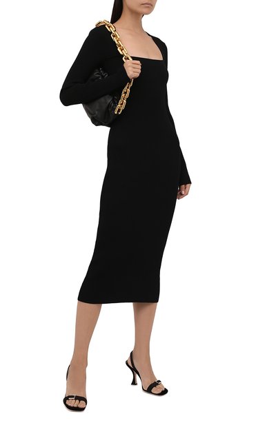 Платье GANNI черного цвета по цене 23050 руб., арт. K1544, фото 2 Платье GANNI, арт. K1544, фото 2