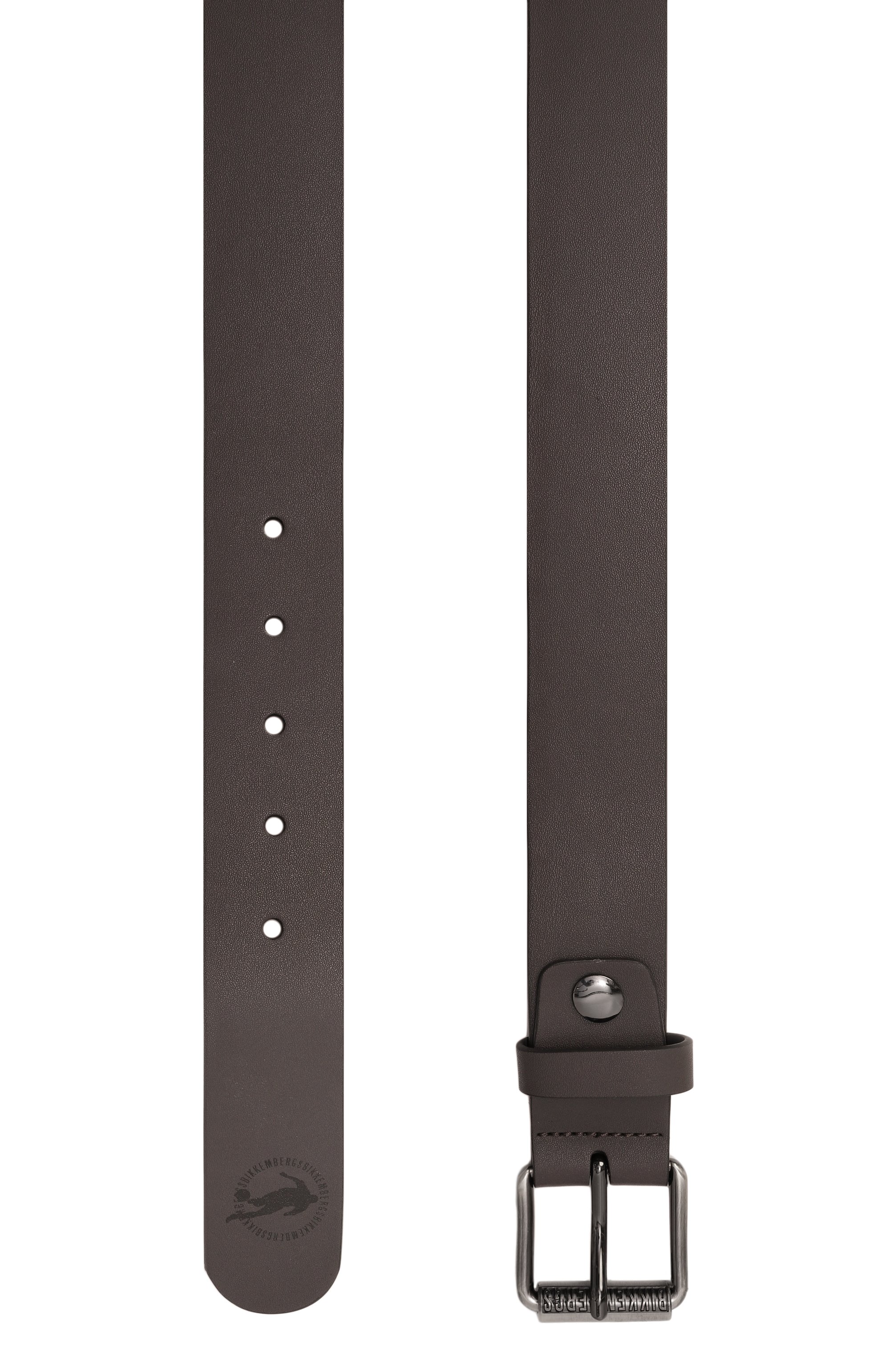 Кожаный ремень DIRK BIKKEMBERGS темно-серого цвета по цене 11450 руб., арт. BKCU00449M, фото 3 Кожаный ремень DIRK BIKKEMBERGS, арт. BKCU00449M, фото 3
