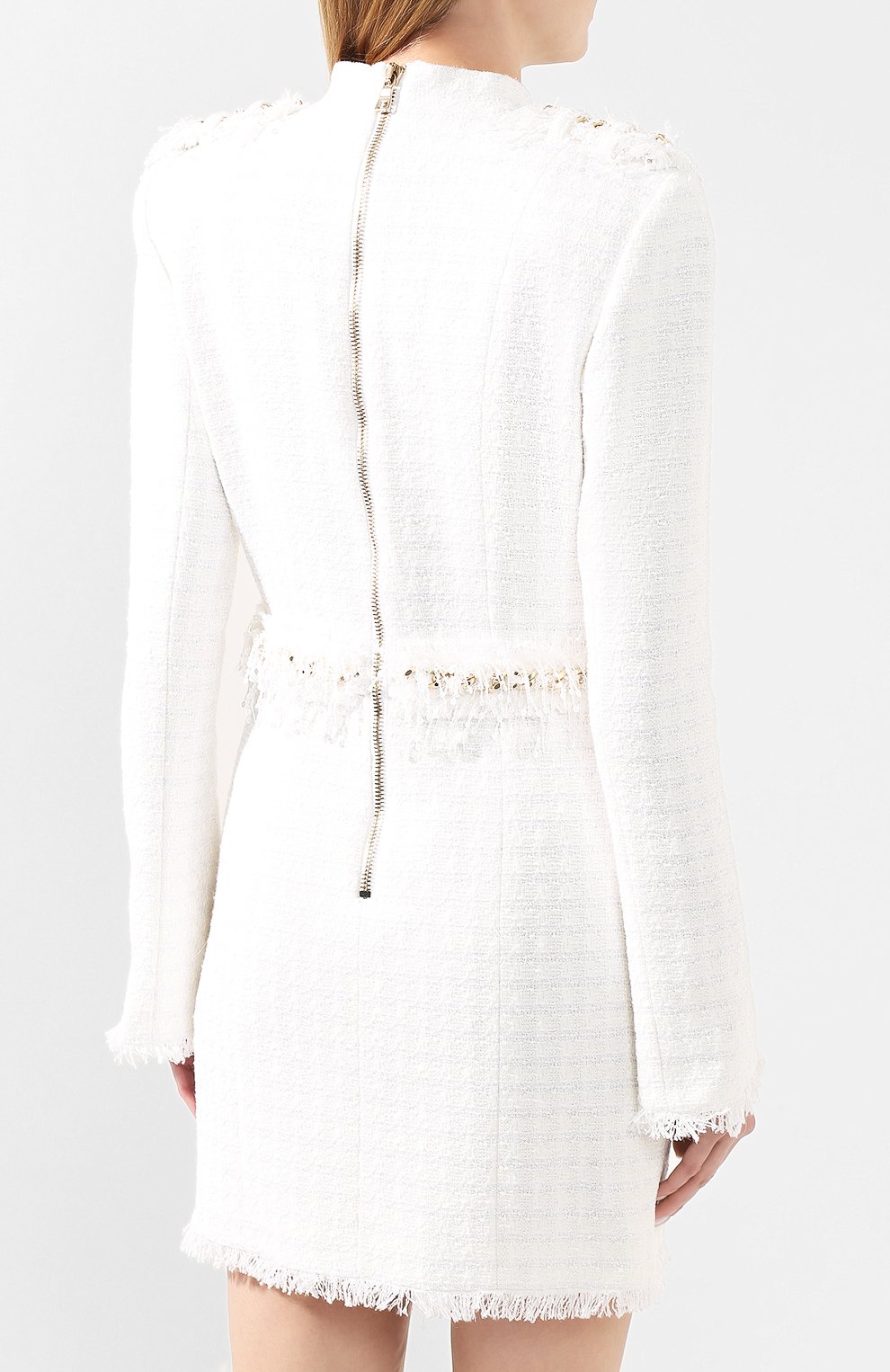 Платье BALMAIN белого цвета по цене 334000 руб., арт. TF16270/C229, фото 4 Платье BALMAIN, арт. TF16270/C229, фото 4