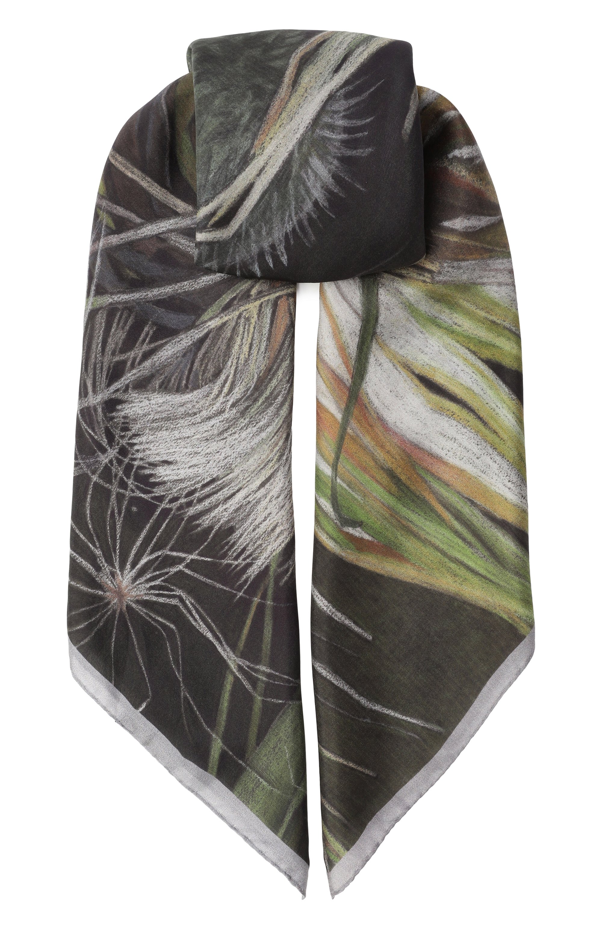 Шелковый платок чертополох GOURJI, арт. 91163337/9111172, фото 1