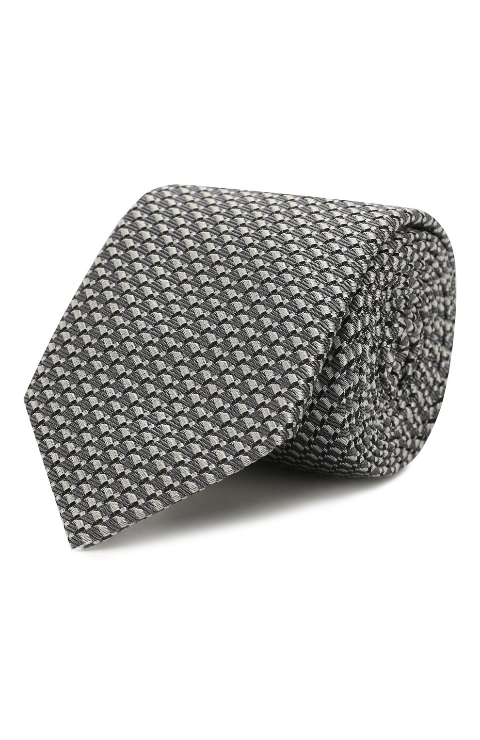 Шелковый галстук с узором LANVIN серого цвета по цене 11350 руб., арт. 2278/TIE, фото 1 Шелковый галстук с узором LANVIN, арт. 2278/TIE, фото 1
