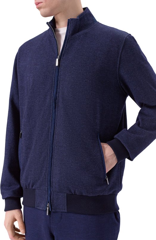 Толстовка из шерсти и хлопка Capobianco 19M454.SP00. Синий  19M454.SP00. Фото 5