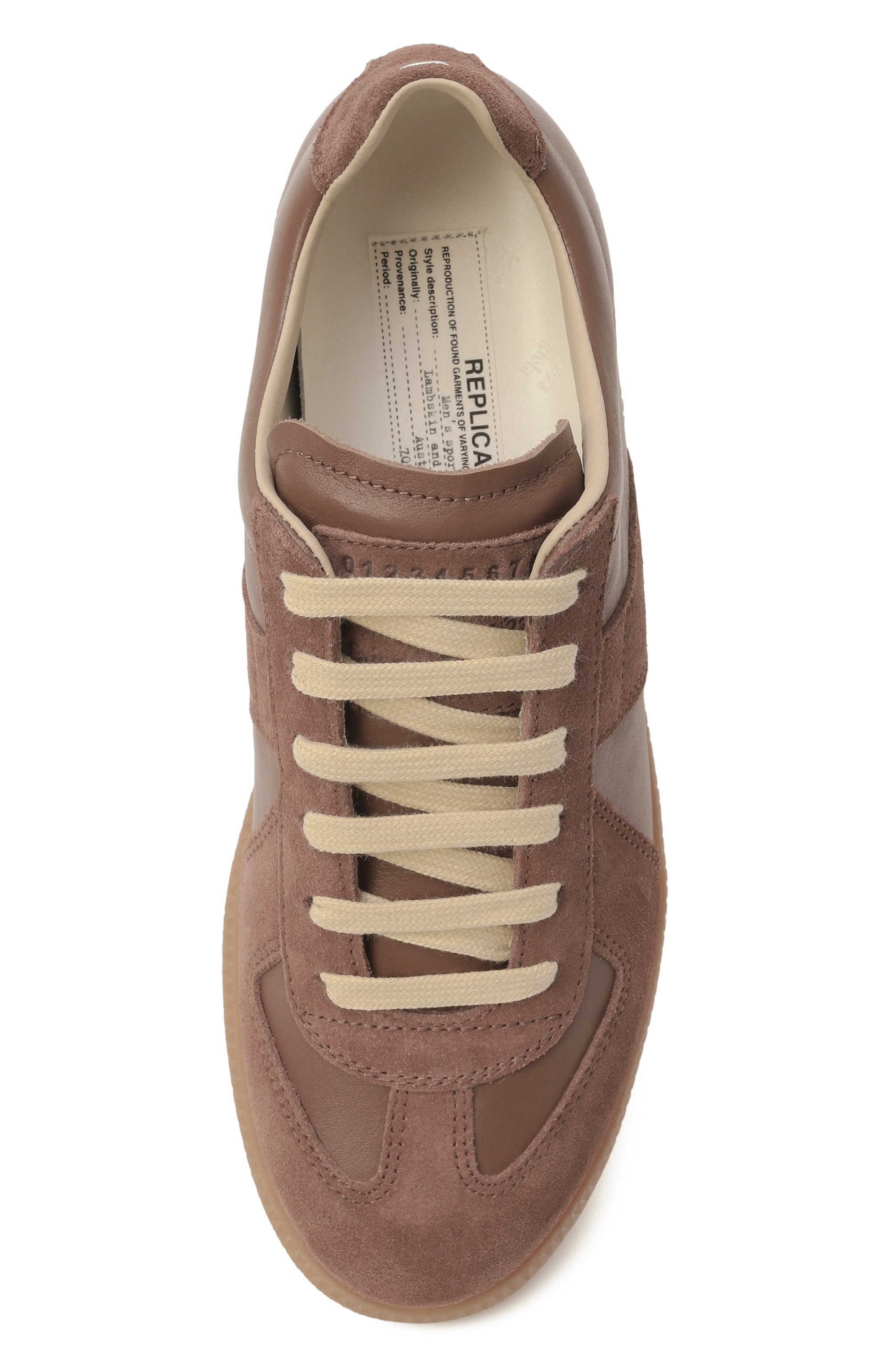 Кожаные кеды replica MAISON MARGIELA темно-бежевого цвета по цене 77900 руб., арт. S58WS0109/P1895, фото 6 Кожаные кеды replica MAISON MARGIELA, арт. S58WS0109/P1895, фото 6