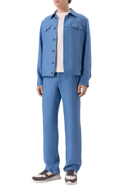 Куртка изо льна и шелка MVST M26.CSM.T403/TXAVI Голубой  M26.CSM.T403/TXAVI Фото 2