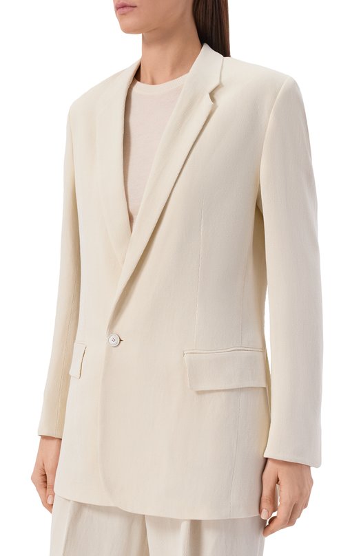 Жакет из вискозы и льна Petar Petrov S26TJ8 Бежевый  S26TJ8 Фото 3