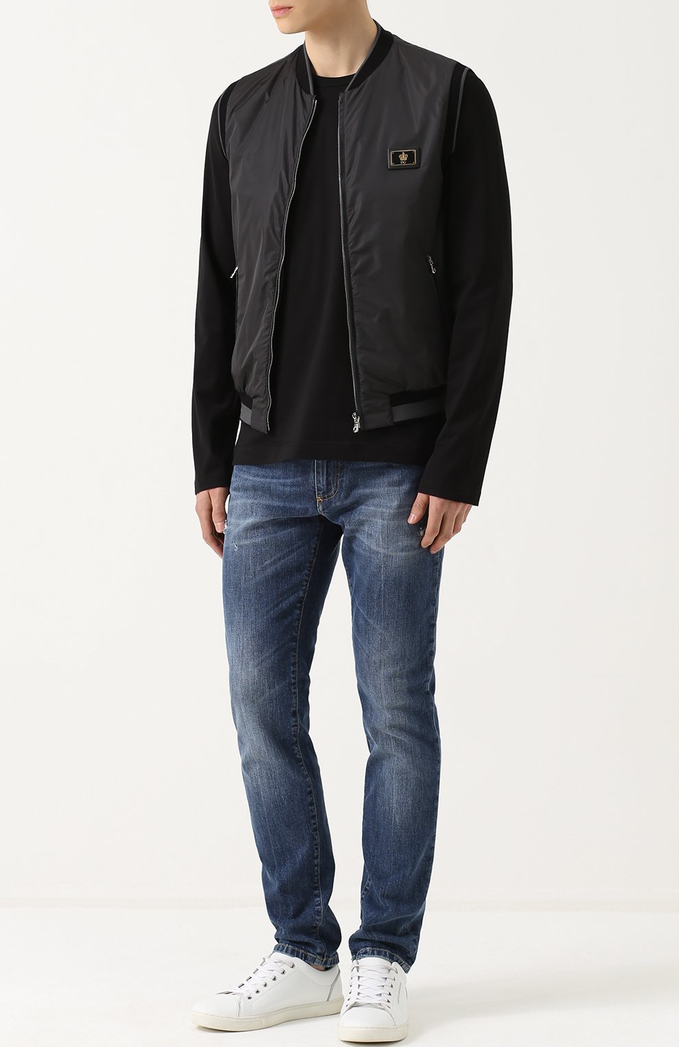 Хлопковый лонгслив с круглым вырезом DOLCE & GABBANA, арт. 0101/G8HJ7T/FU7EQ, фото 2