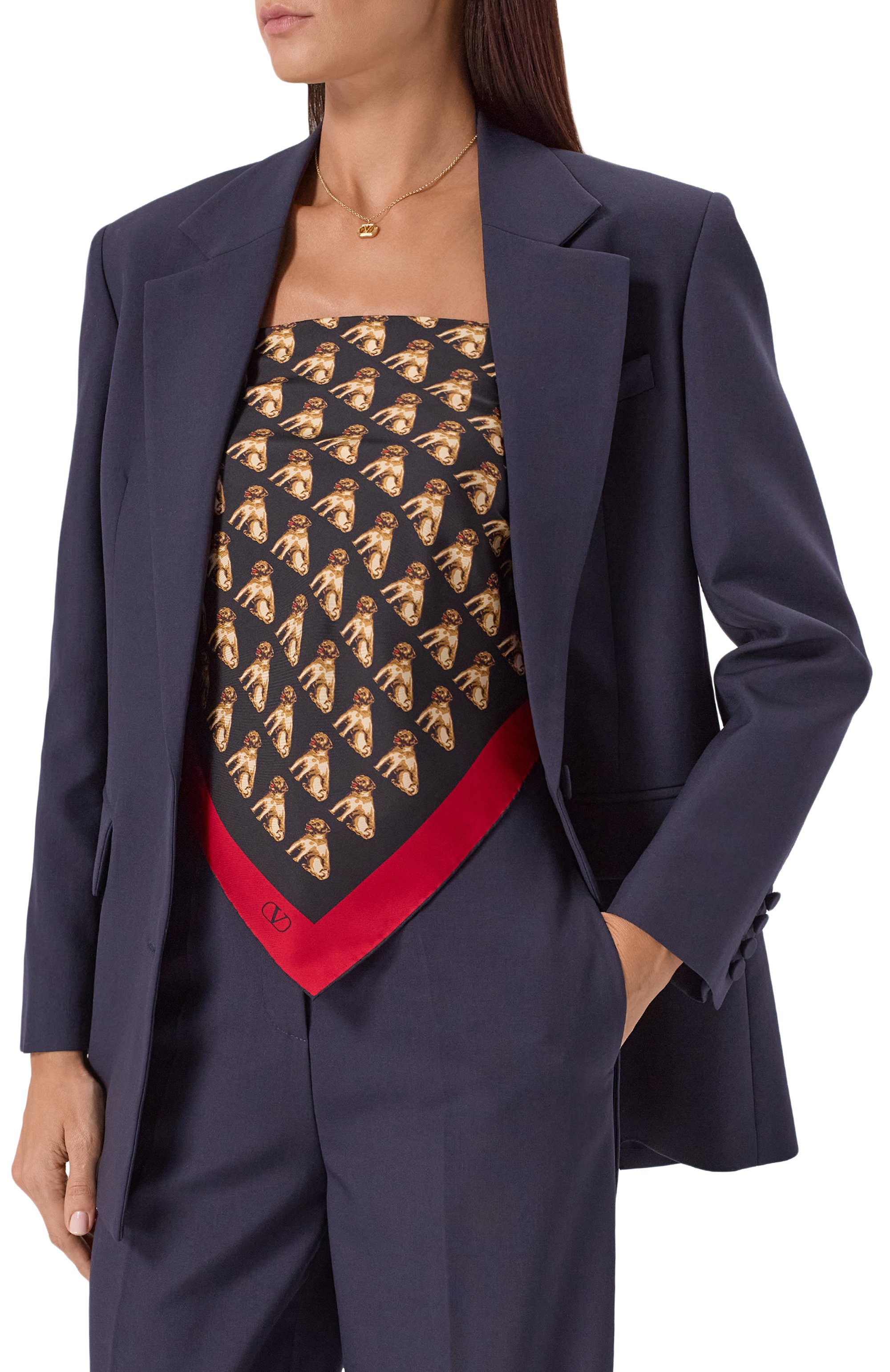 Шелковый платок VALENTINO, арт. 7W2EK001/QLK, фото 2