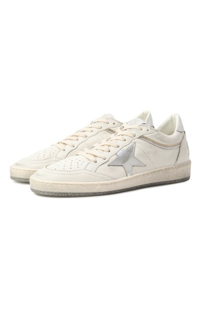 Женские комбинированные кеды ball star GOLDEN GOOSE DELUXE BRAND, арт. GWF00746.F007565