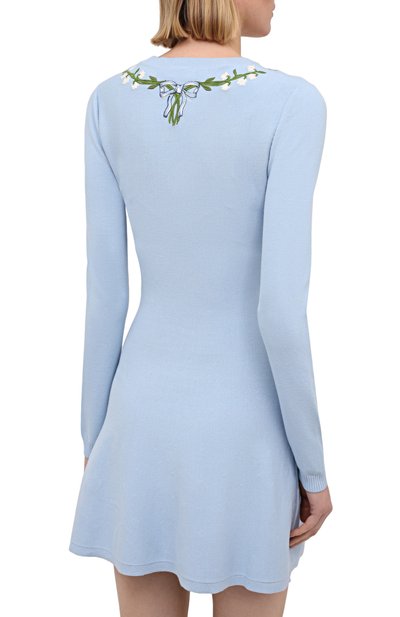 Платье REDVALENTINO голубого цвета по цене 64550 руб., арт. VR3KD01X/5NB, фото 4 Платье REDVALENTINO, арт. VR3KD01X/5NB, фото 4