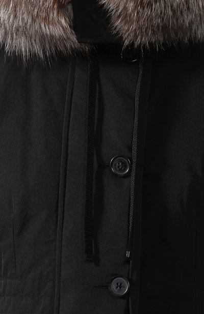 Парка с меховой отделкой капюшона MONCLER черного цвета по цене 221000 руб., арт. D2-093-49934-25-57136, фото 5 Парка с меховой отделкой капюшона MONCLER, арт. D2-093-49934-25-57136, фото 5