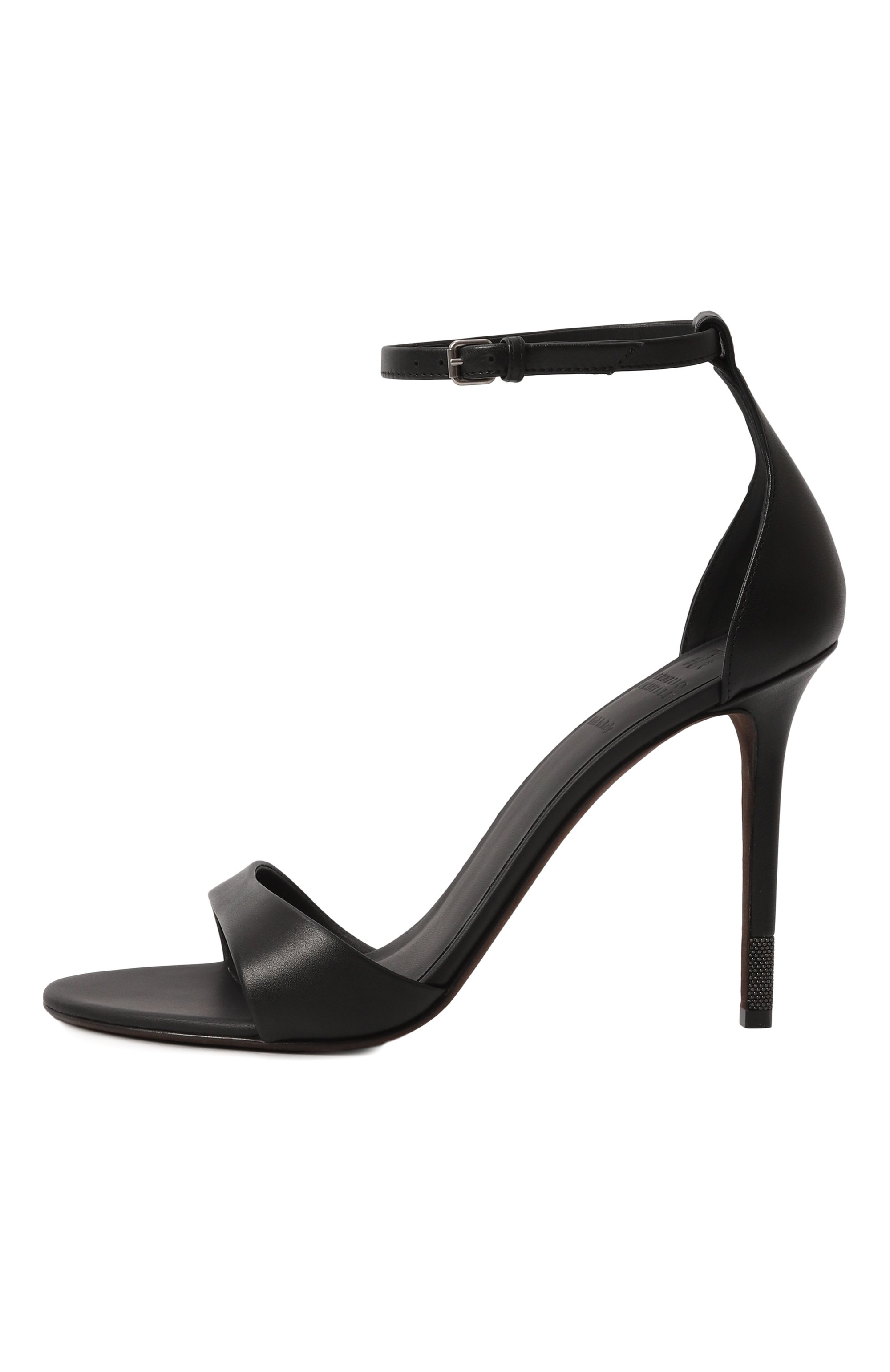 Кожаные босоножки BRUNELLO CUCINELLI черного цвета по цене 164500 руб., арт. MZSKC2829, фото 4 Кожаные босоножки BRUNELLO CUCINELLI, арт. MZSKC2829, фото 4