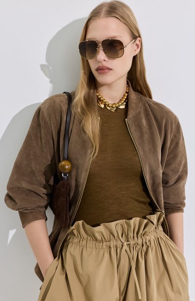 Колье JIL SANDER золотого цвета по цене 122500 руб., арт. J11UU0001 P4877, фото 5 Колье JIL SANDER, арт. J11UU0001 P4877, фото 5