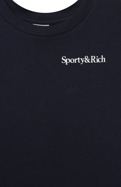 Хлопковая футболка SPORTY AND RICH, арт. T004875300BL106_001, фото 3