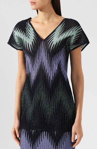 Топ M MISSONI синего цвета по цене 46450 руб., арт. 2DN00067/2K001A, фото 3 Топ M MISSONI, арт. 2DN00067/2K001A, фото 3