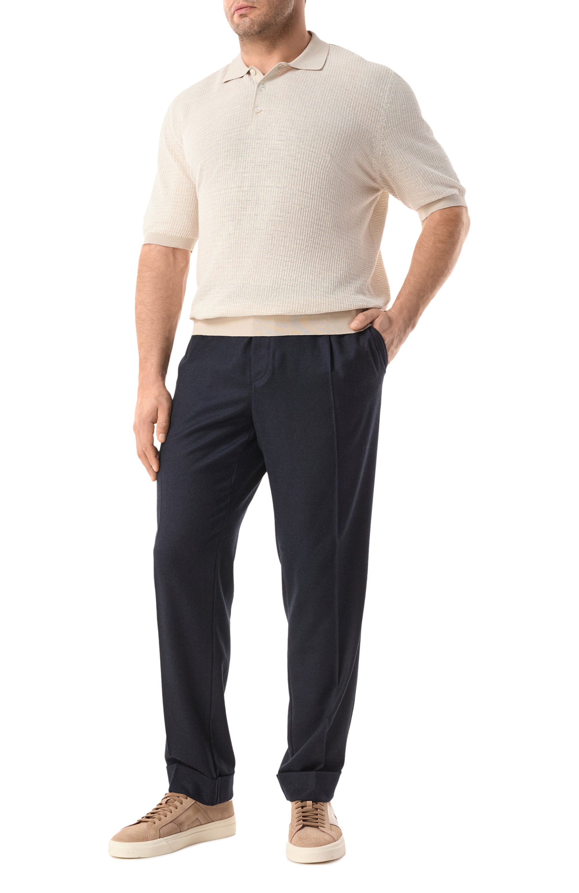 Поло изо льна и хлопка CORTIGIANI, арт. 2A9107, фото 2