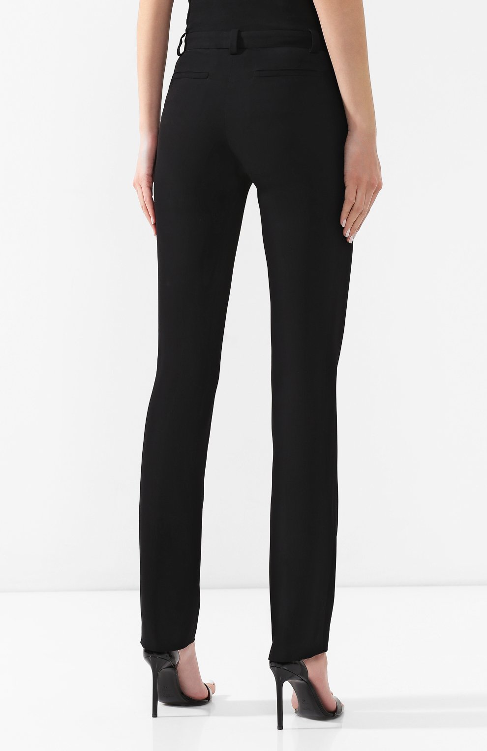 Брюки прямого кроя VERSACE черного цвета по цене 94900 руб., арт. A82716/A213159, фото 4 Брюки прямого кроя VERSACE, арт. A82716/A213159, фото 4