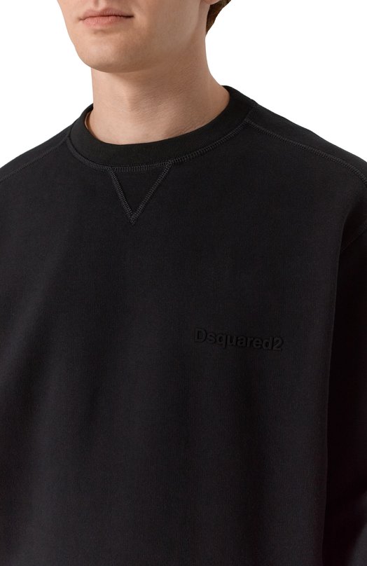 Хлопковый свитшот Dsquared2 S74GU0877/S25516 Чёрный  S74GU0877/S25516 Фото 5